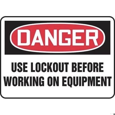 Accuform OSHA DANGER SAFETY SIGN USE LOCKOUT FRMLKT027VP FRMLKT027VP